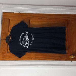 Navy blue tshirt summer dress size small